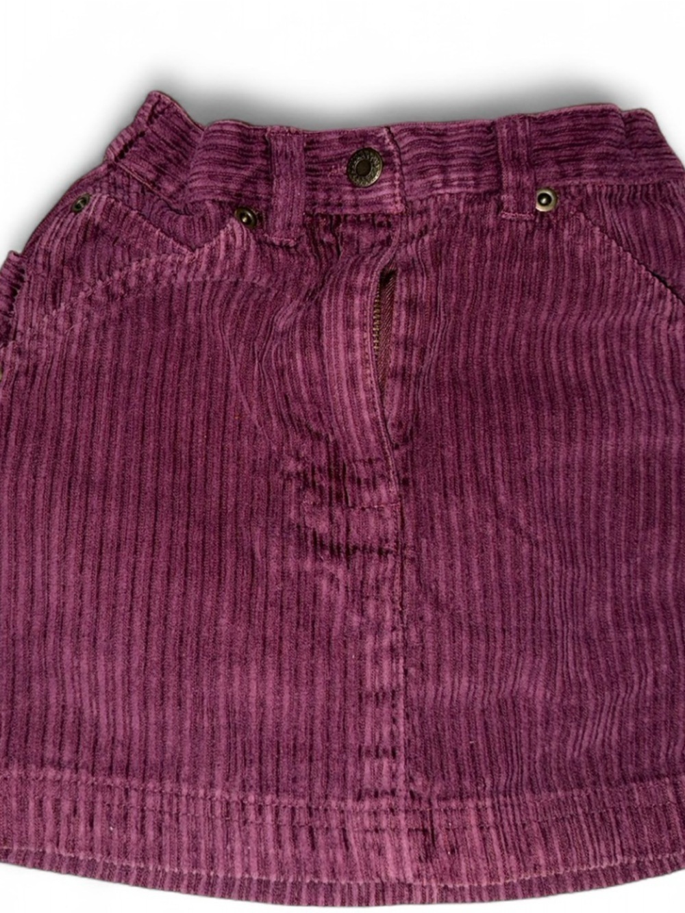 Vintage Radishes & Roses 90s Corduroy Skirt Girls 6T Burgundy High Waist Retro